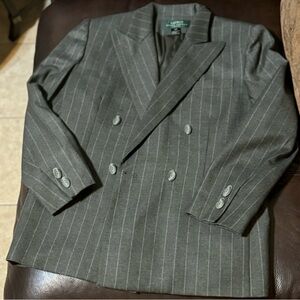 Ralph Lauren striped gray and white petite…